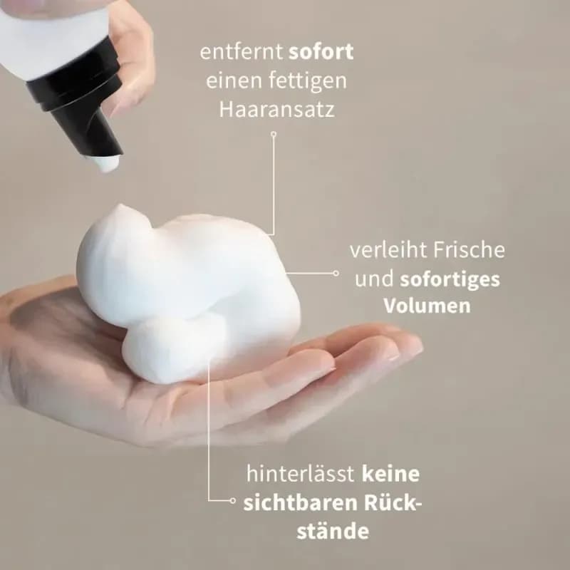 Trockenschaum Shampoo ohne Wasser – Schnelle Haarauffrischung mit Frische-Effekt für unterwegs