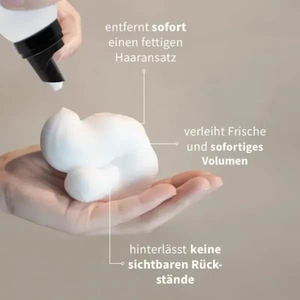 Trockenschaum Shampoo ohne Wasser – Schnelle Haarauffrischung mit Frische-Effekt für unterwegs